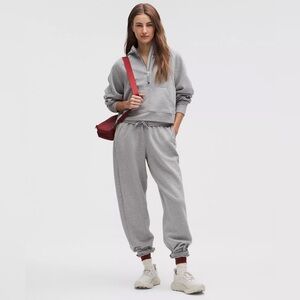 Lululemon Scuba Oversized Half-Zip Hoodie Heathered Core Medium Grey Size XS/S